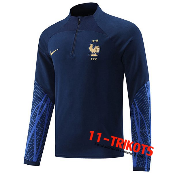Frankreich Training Sweatshirt Meerblaus 2022/2023