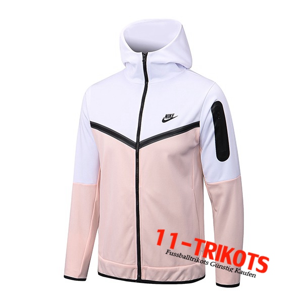 NIKE Trainingsjacke Mit Kapuze Rosa/Weiß 2022/2023