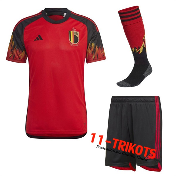 Belgien Heimtrikot (Shorts + Socken) 2022/2023