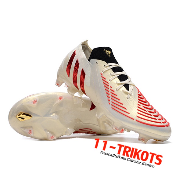 Adidas Fussballschuhe PREDATOR EDGE.1 LOW FG Golden/Rot