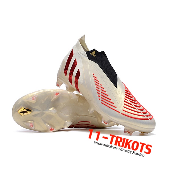 Adidas Fussballschuhe Predator Edge Geometric+ FG Golden/Rot