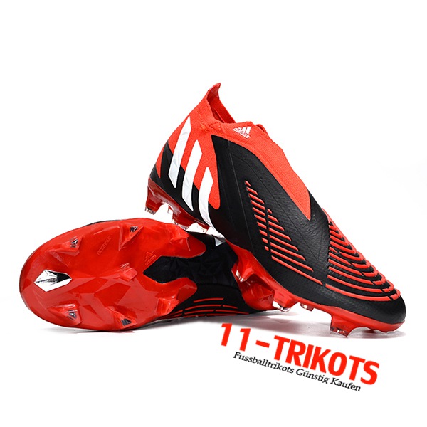 Adidas Fussballschuhe Predator Edge Geometric+ FG Rot/Schwarz