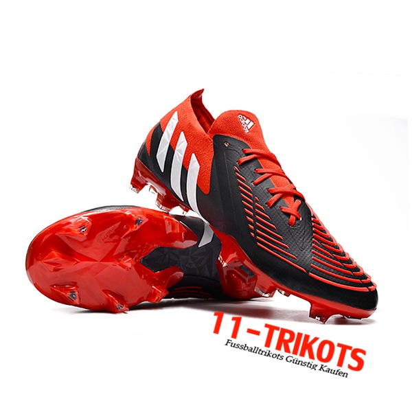 Adidas Fussballschuhe Predator Edge Geometric.1 FG Rot/Schwarz