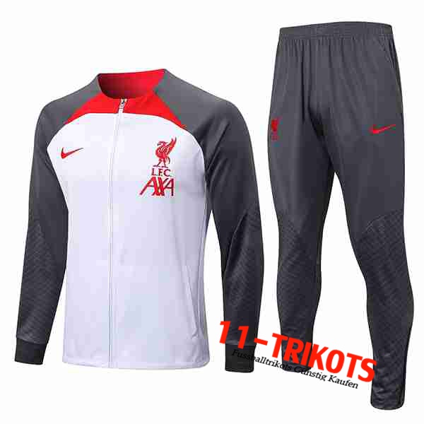 FC Liverpool Trainingsanzug (Jacke) Weiß/Grau 2022/2023