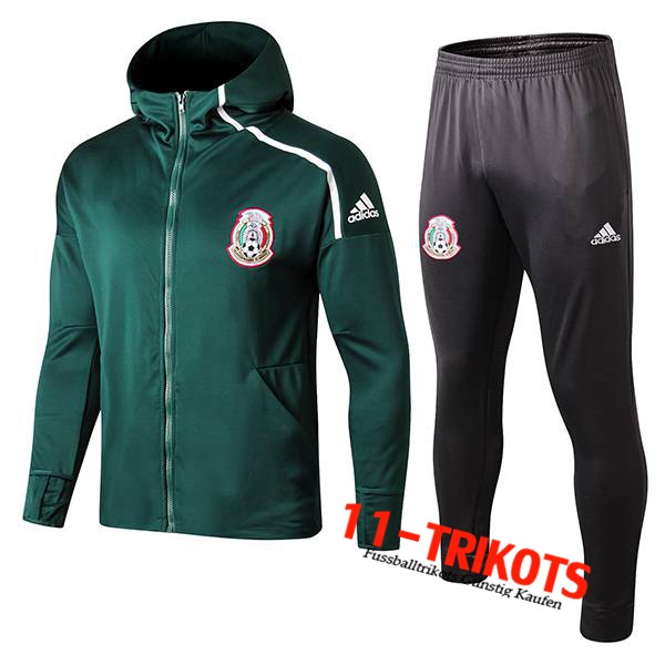 Mexiko Trainingsanzug Windjacke Mit Kapuze Grün 2022/2023