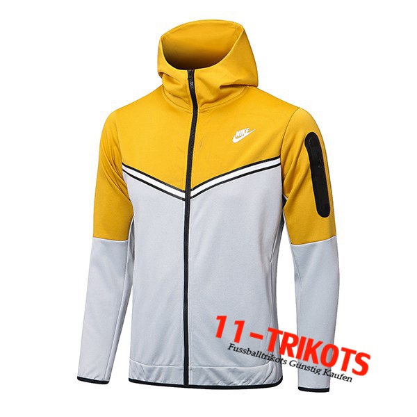 Nike Trainingsjacke Mit Kapuze Grau/Gelb 2022/2023