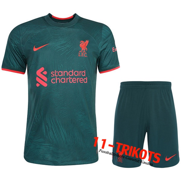 Neues FC Liverpool Kinder Third Trikot 2022/2023