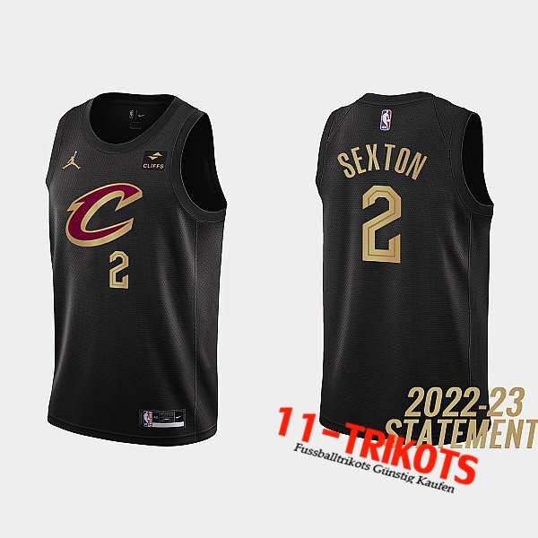 Cleveland Cavaliers Trikots (SEXTON #2) 2022/23 Schwarz