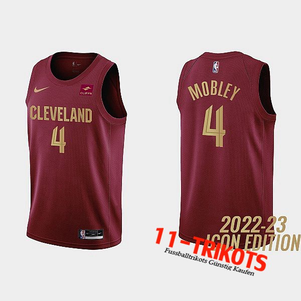 Cleveland Cavaliers Trikots (MOBLEY #4) 2022/23 Rot Foncé