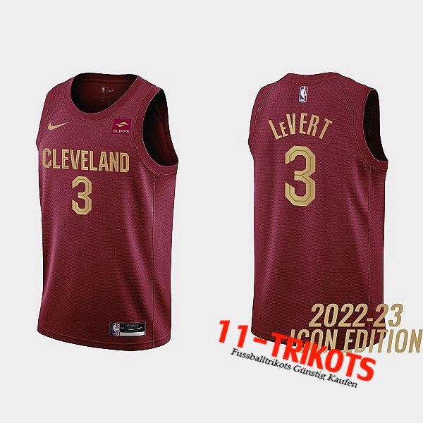 Cleveland Cavaliers Trikots (LEGrün #3) 2022/23 Rot Foncé