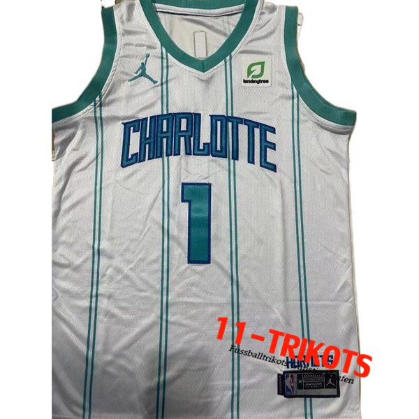 Charlotte Hornets Trikots (BALL #1) 2022/23 Weiß