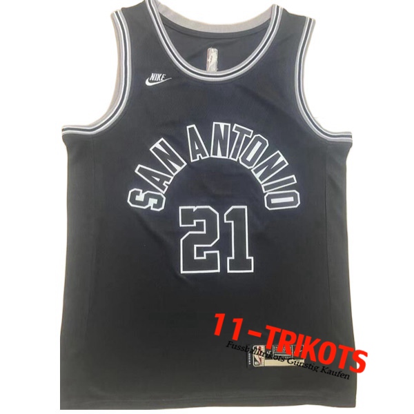 San Antonio Spurs Trikots (DUNCAN #21) 2022/23 Schwarz