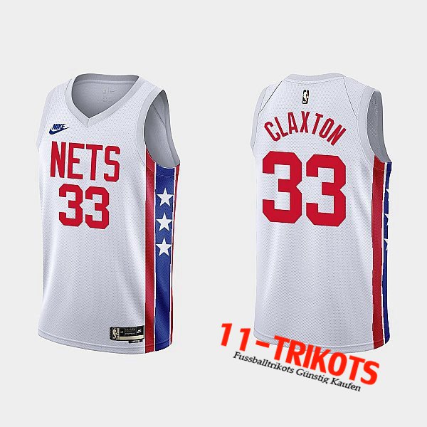 Brooklyn Nets Trikots (CLAXTON #33) 2022/23 Weiß