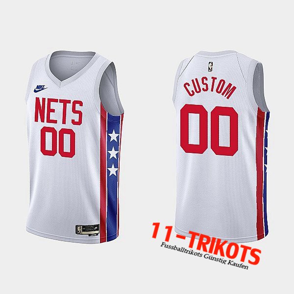 Brooklyn Nets Trikots (CUSTOM #00) 2022/23 Weiß
