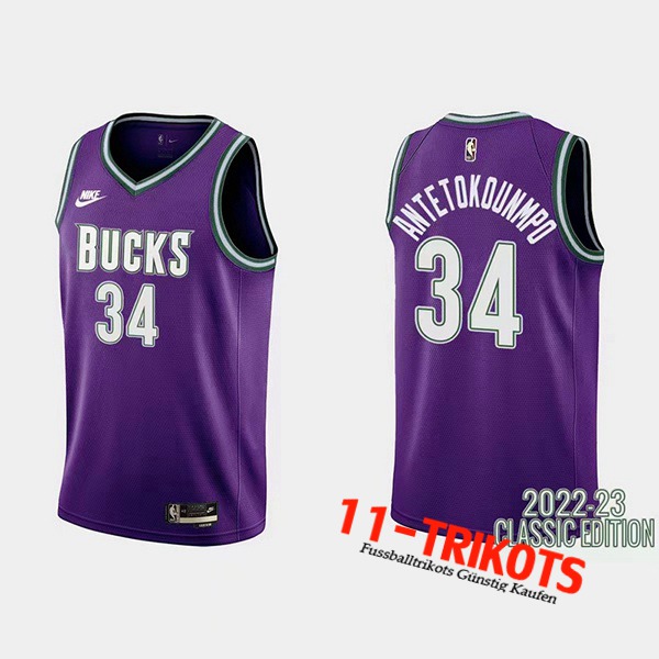 Brooklyn Nets Trikots (ANTETOKOUNMPO #34) 2022/23 lila