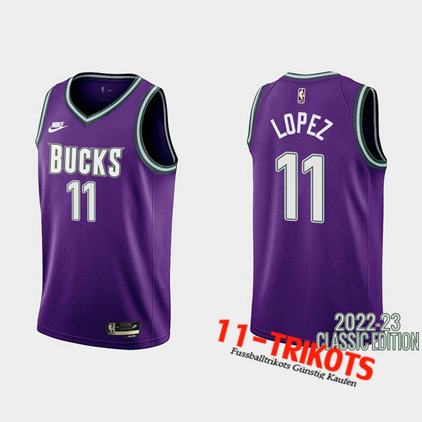 Brooklyn Nets Trikots (LOPEZ #11) 2022/23 lila