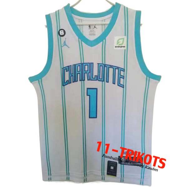 Charlotte Hornets Trikots (BALL #1) 2022/23 Weiß/Blau