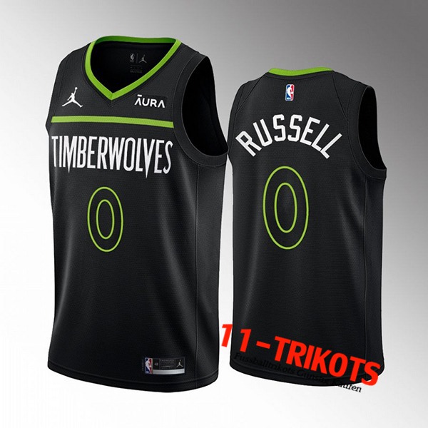 Minnesota Timberwolves Trikots (RUSSELL #0) 2022/23 Schwarz