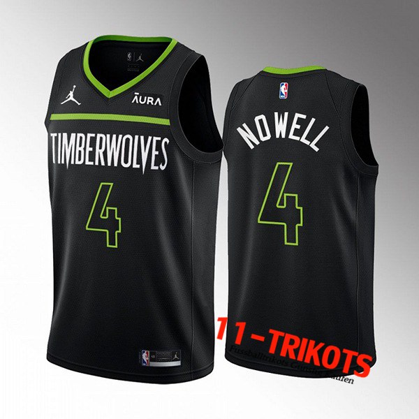 Minnesota Timberwolves Trikots (NOWELL #4) 2022/23 Schwarz