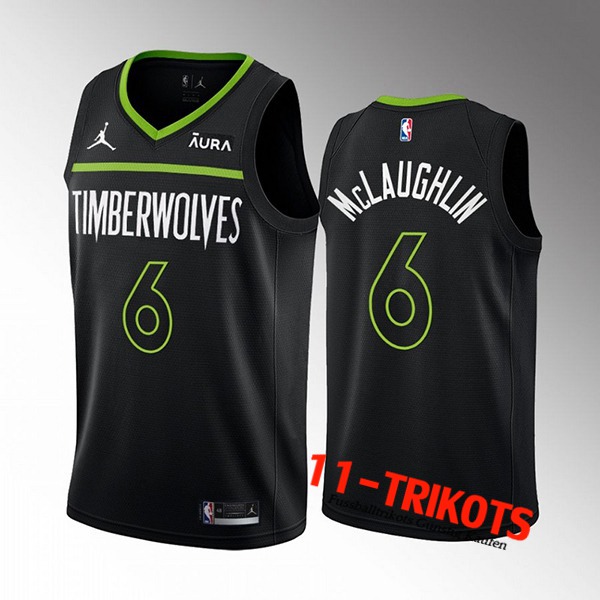 Minnesota Timberwolves Trikots (McLAUGHLIN #6) 2022/23 Schwarz