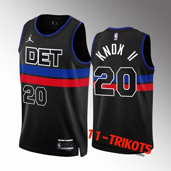 Detroit Pistons Trikots (KNOX #20) 2022/23 Schwarz