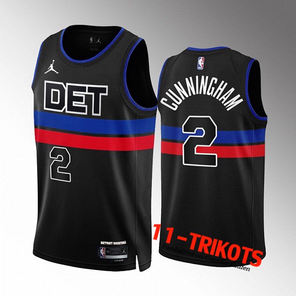 Detroit Pistons Trikots (CUNNINGHAM #2) 2022/23 Schwarz
