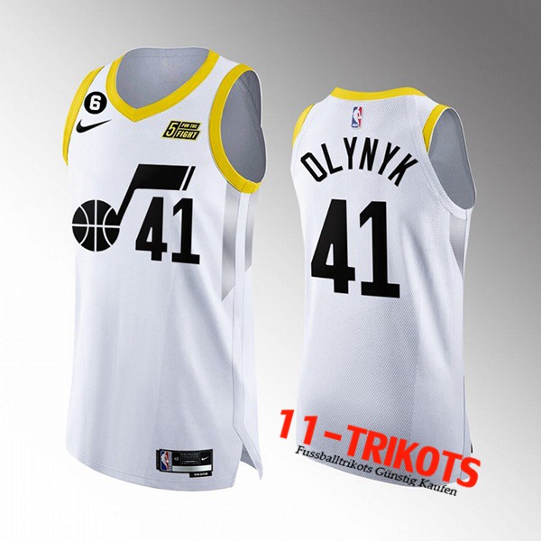 Utah Jazz Trikots (OLYNYK #41) 2022/23 Weiß