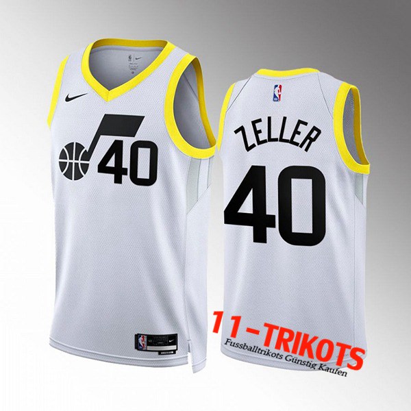 Utah Jazz Trikots (ZELLER #40) 2022/23 Weiß