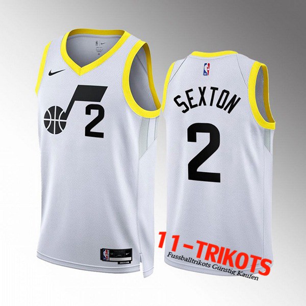 Utah Jazz Trikots (SEXTON #2) 2022/23 Weiß