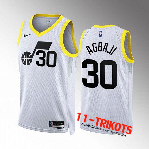 Utah Jazz Trikots (AGBAJI #30) 2022/23 Weiß