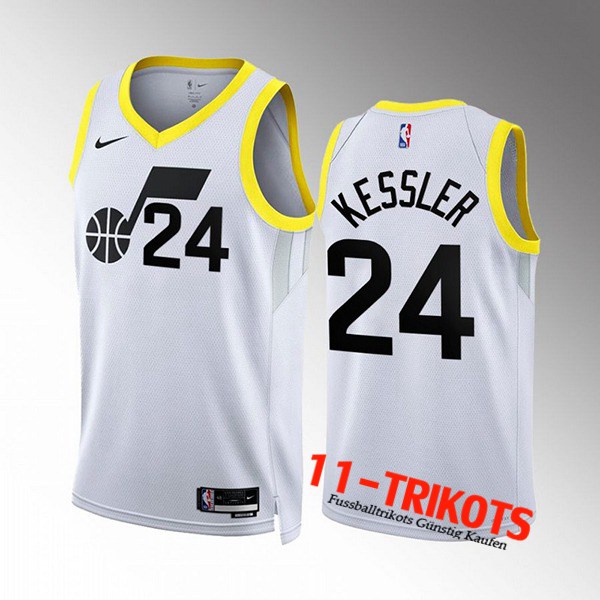Utah Jazz Trikots (KESSLER #24) 2022/23 Weiß