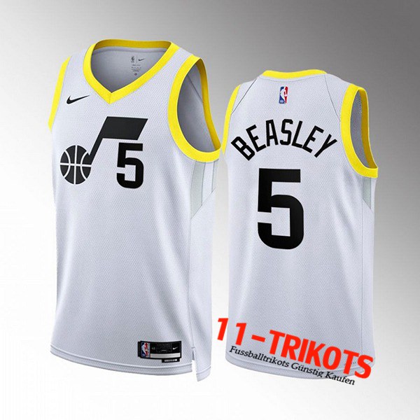 Utah Jazz Trikots (BEASLEY #5) 2022/23 Weiß