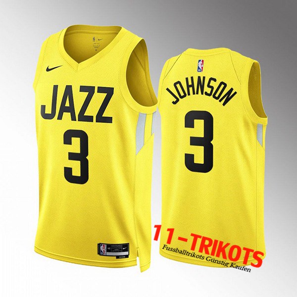 Utah Jazz Trikots (JOHNSON #3) 2022/23 Gelb