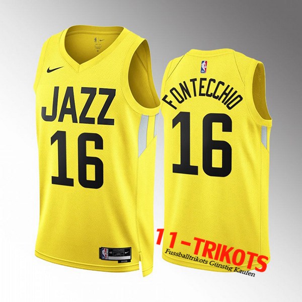Utah Jazz Trikots (FONTECCHIO #16) 2022/23 Gelb