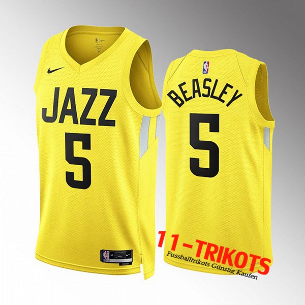 Utah Jazz Trikots (BEASLEY #5) 2022/23 Gelb