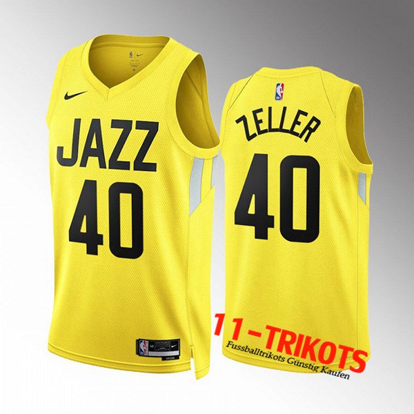 Utah Jazz Trikots (ZELLER #40) 2022/23 Gelb