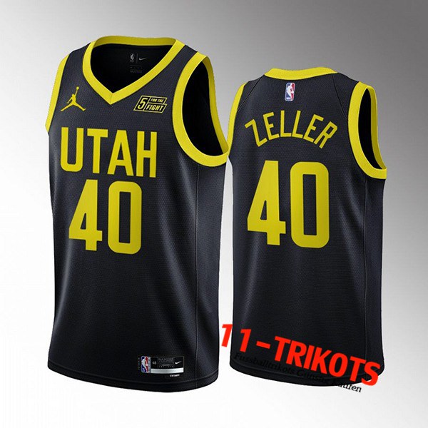 Utah Jazz Trikots (ZELLER #40) 2022/23 Schwarz