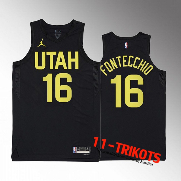 Utah Jazz Trikots (FONTECCHIO #16) 2022/23 Schwarz