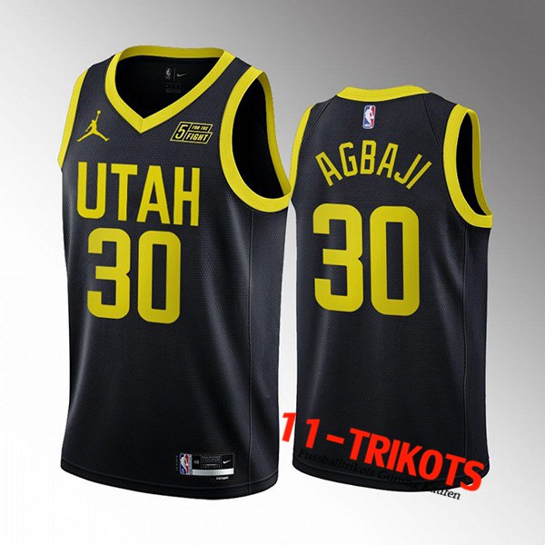 Utah Jazz Trikots (AGBAJI #30) 2022/23 Schwarz