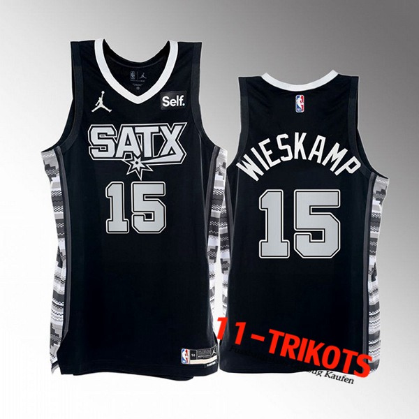 San Antonio Spurs Trikots (WIESKAMP #15) 2022/23 Schwarz