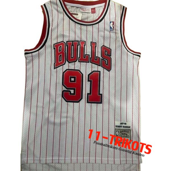 Chicago Bulls Trikots (RODMAN #91) 2022/23 Weiß