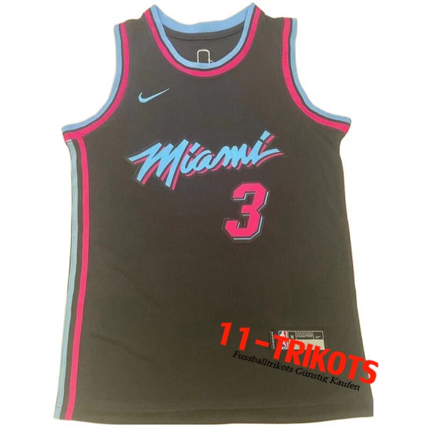 Miami Heat Trikots (WADE #3) 2022/23 Schwarz