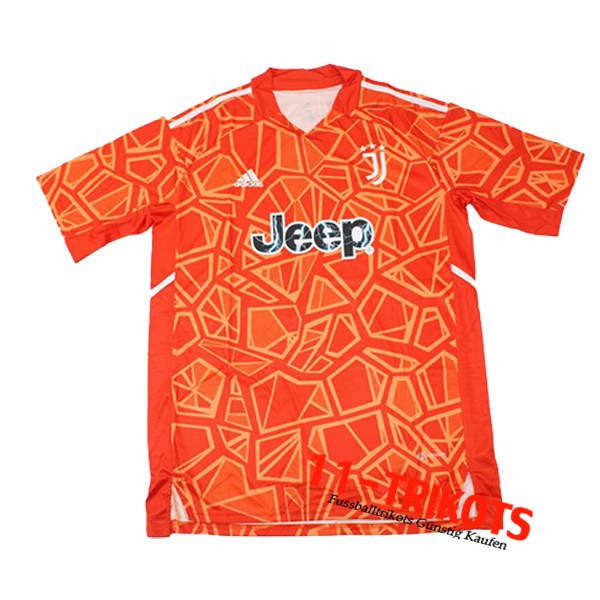 Neues Juventus Fussball Trikots Torhuter Orange 2022/2023