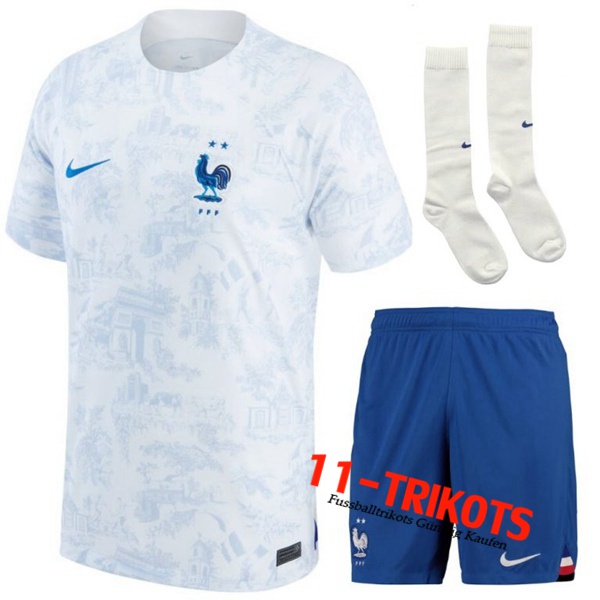 Frankreich Auswärtstrikot (Shorts + Socken) 2022/2023