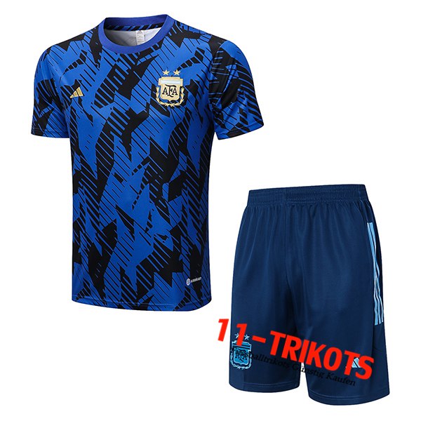 Argentinien Trainingstrikot + Shorts Blau 2022/2023