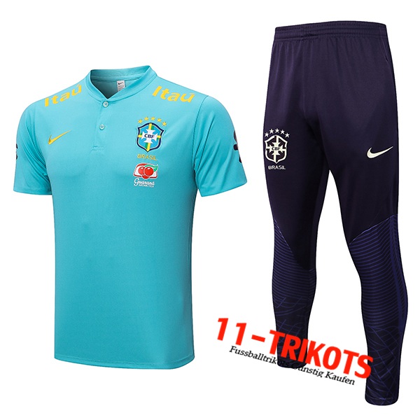Brasilien Poloshirt Hellblau 2022/2023