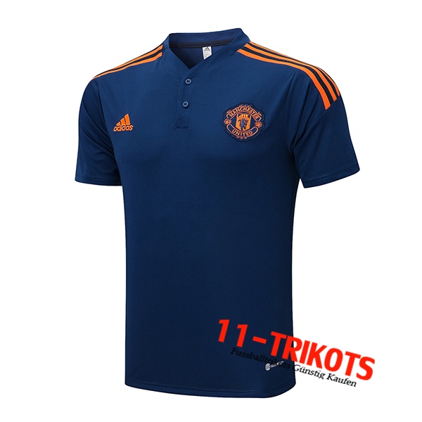 Manchester United Poloshirt Navy blau 2022/2023