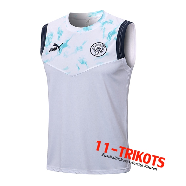 Manchester City Trainings-Tanktop Weiß 2022/2023