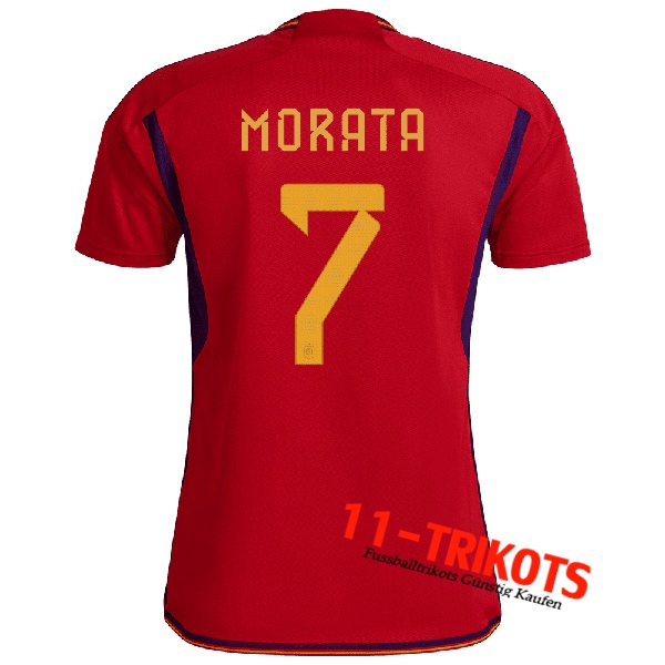 Spanien (MORATA #7) 2022/2023 Heimtrikot