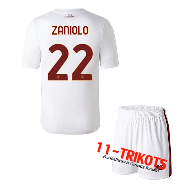 AS Rom (ZANIOLO #22) Kinder Auswärtstrikot 2022/2023